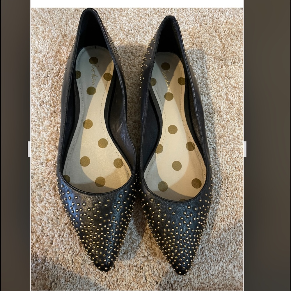 NWOB Boden Studded Leather Flats Size 40.